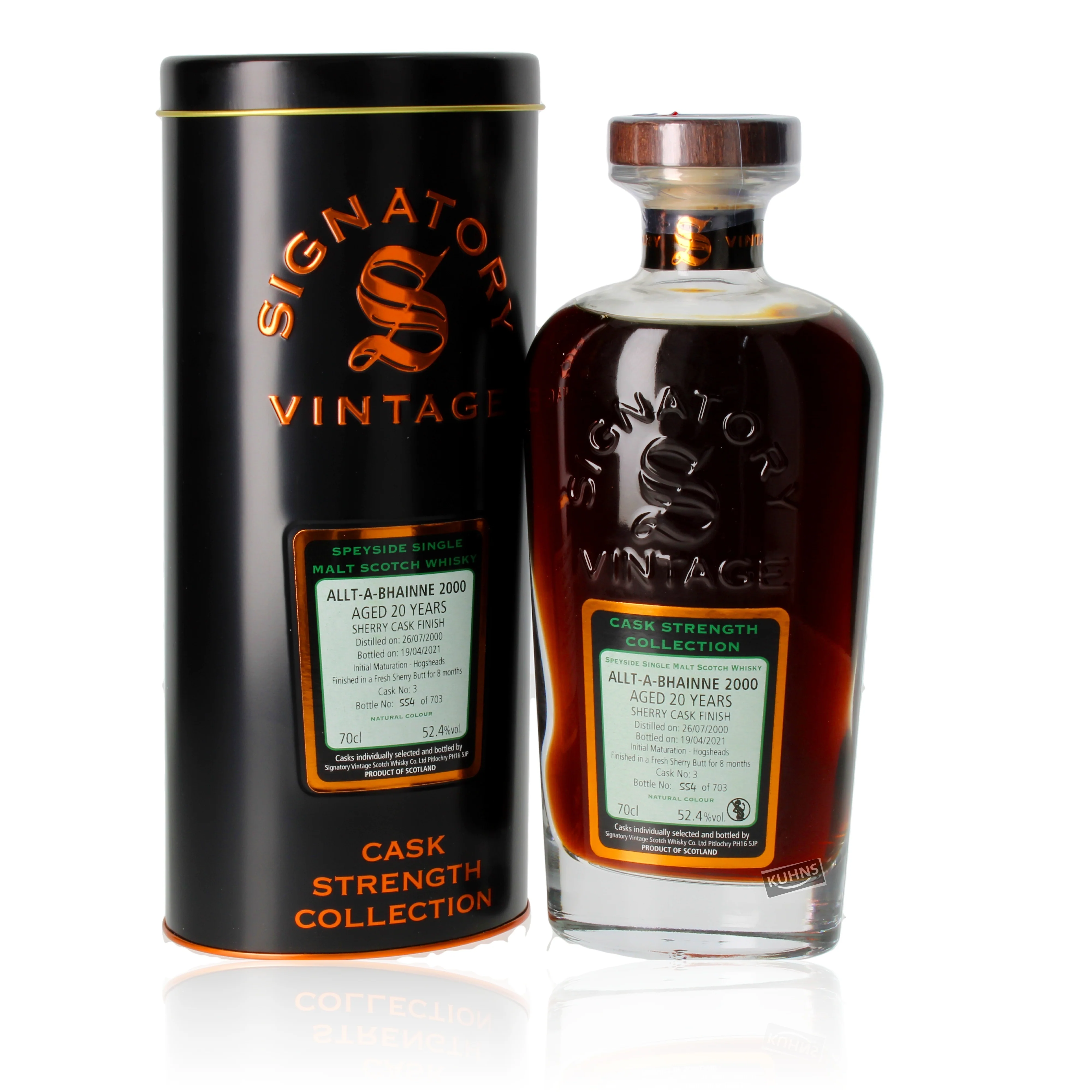Allt-A-Bhainne 2000 20 Jahre Signatory 0,7l alc. 52,4 Vol.-%