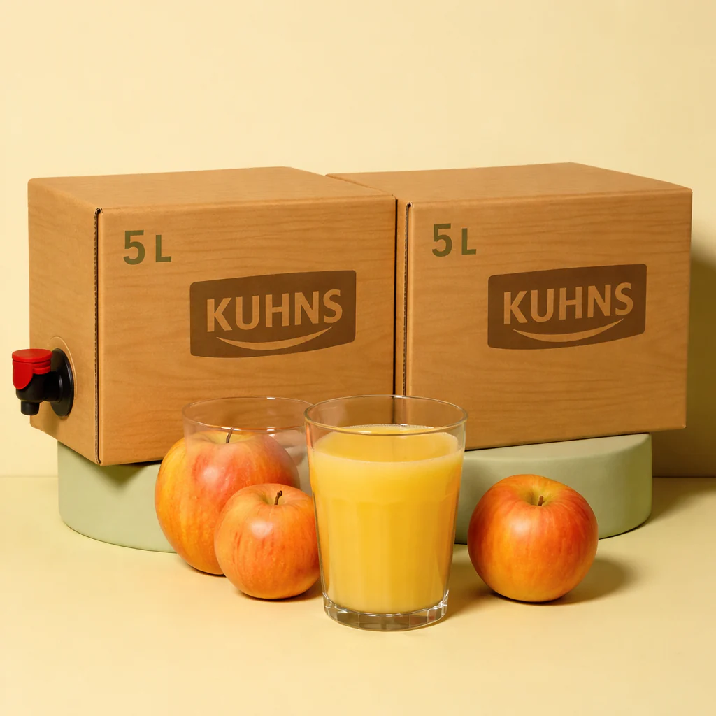 Kuhns Apfelsaft Naturtrüb Fruchtig Süß Bag in Box 2x5,0l